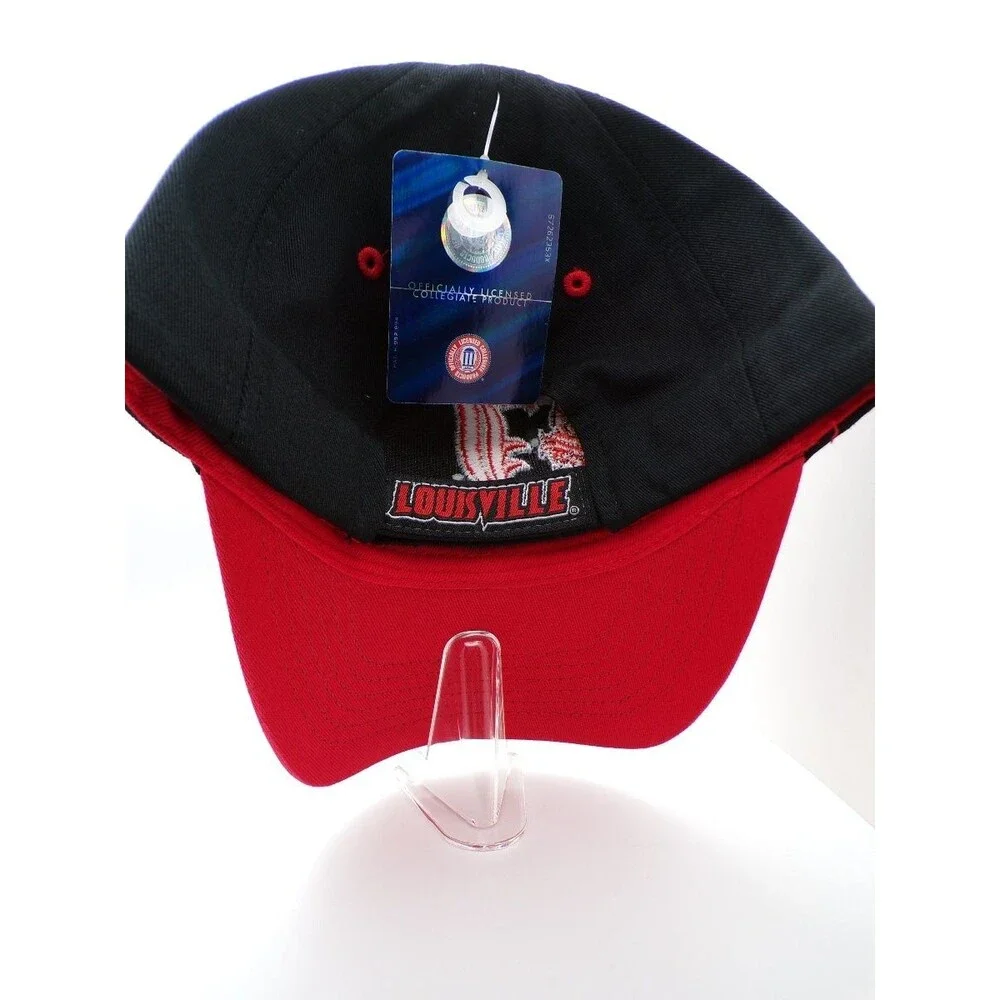 Boys Louisville Cardinals Kids Adjustable Baseball Cap Black Red